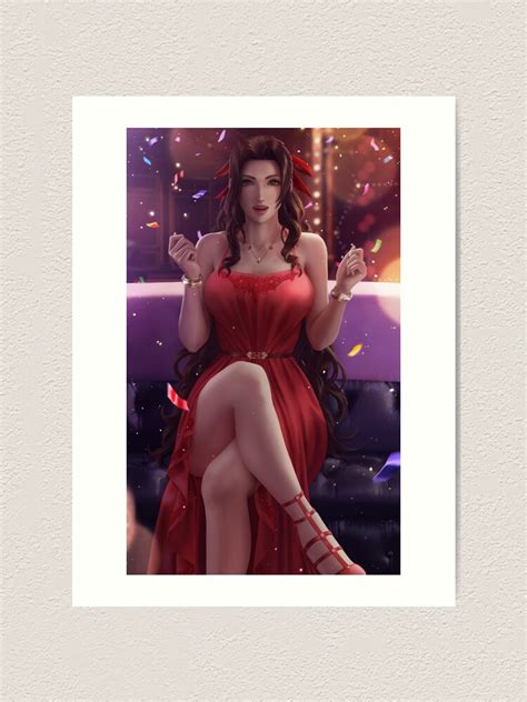 Hot Aerith Gainsborough Final Fantasy 7 FFVII Sexy Lewd Panties Tits Hentai Girl 6 Art Print