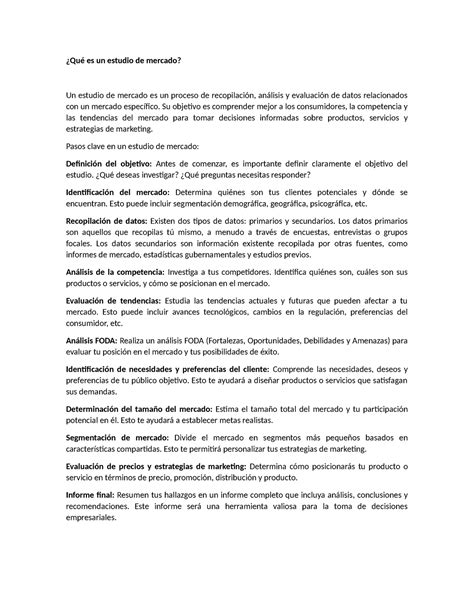 Plantilla Para Un Estudio De Mercado 4