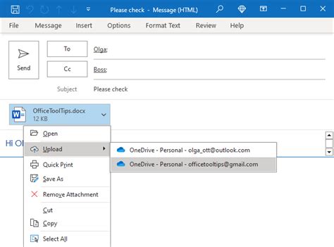 Modify attachments before sending them in Outlook for Windows ...