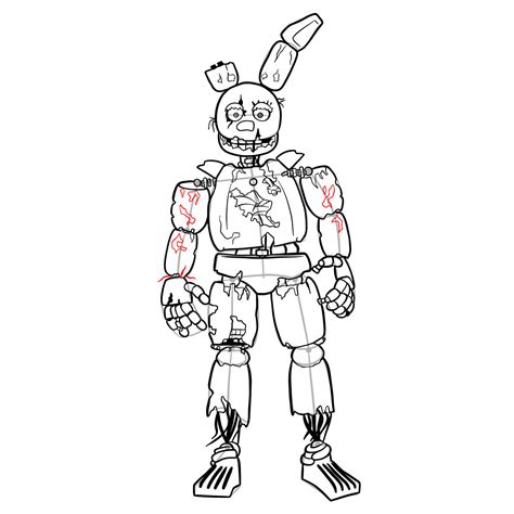 Springtrap From Fnaf 3 Coloring Nation