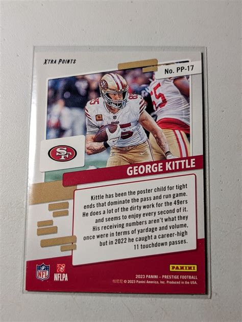 Panini Prestige George Kittle Prestigious Pros Purple Pp