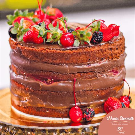 Naked Cake De Chocolate Maria Chocolate Hotmart