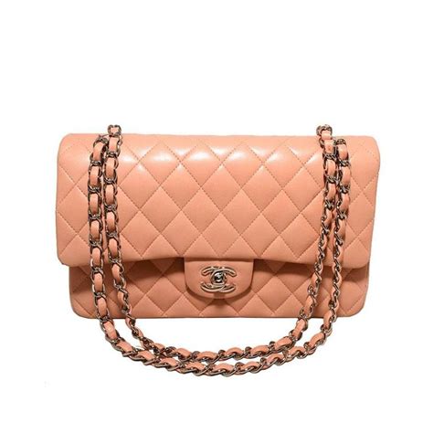 Chanel Nude Pink Quilted Lambskin Double Flap Classic Shoulder Bag For Sale At StDibs