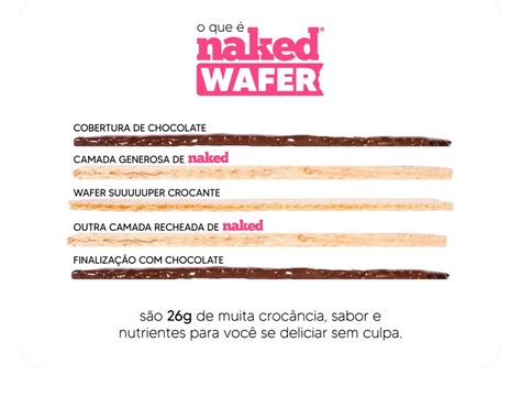 Naked Wafer Dark Chocolate caixa un g Caribé Nutrição e Saúde