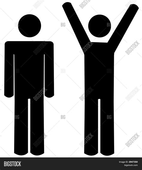 Stick Men Arms Sides N Image And Photo Free Trial Bigstock