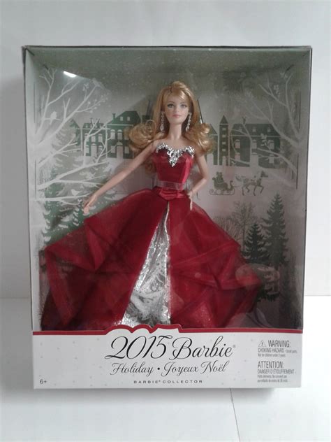 Holiday Barbie Doll Mattel Collectors Edition Blonde Hair Red Gown Etsy
