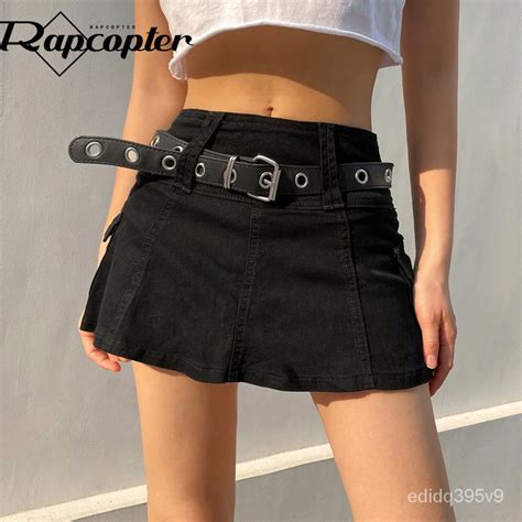 Jual Rapcopter Big Pocket Mini Skirt Y K Zipper Short Skirt Harajuku