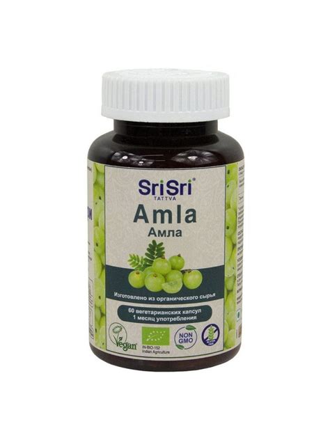 Амла (Amla) для омоложения Sri Sri Tattva капсулы 60 шт массой 500 мг ...
