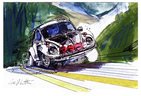 Rally Beetle Sketch Painting By Geoff Latter Pixels