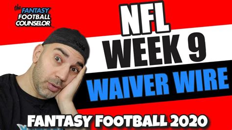 Waiver Wire Week 9 Pickups Fantasy Football 2020