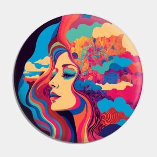 Psychedelic Art Nude Girl Hippie Trippy Pins And Buttons For Sale Teepublic