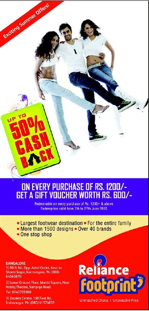 Reliance Footprint Store Outlets Deals Sales