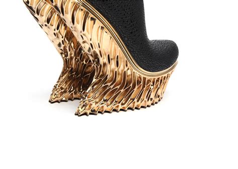 Francis Bitonti D Prints Gold Plated Shoes For United Nude