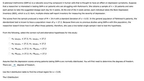 Solved S Adenosyl Methionine Sam E Is A Naturally Chegg