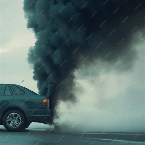 car emits  thick plume  black smoke polluting  air premium ai
