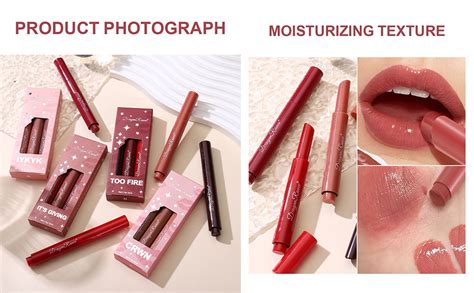 Amazon Colors Matte Nude Lipstick Set Pcs Natural Gloss Crayon Cream Finish Lip Balm