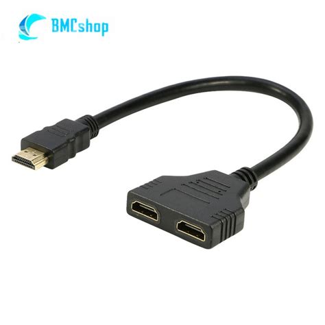 HDMI MALE 1 Input 2 HDMI FEMALE 2 PORT SPLITTER PLASTIC Shopee