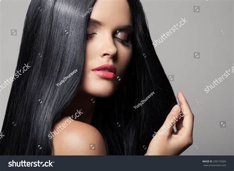 Hair Beautiful Brunette Girl Healthy Long Stock Photo Shutterstock