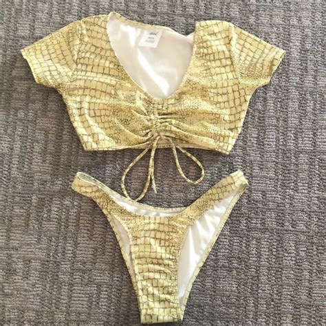Princess Polly Swim Motel Rocks Crop Top Bikini Poshmark