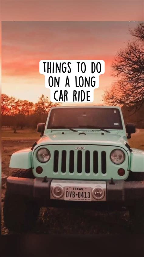 Things To Do On A Long Car Ride Artofit