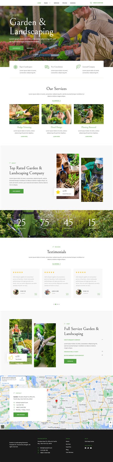 Garden & Landscaping Services Website | WordPress :: Behance