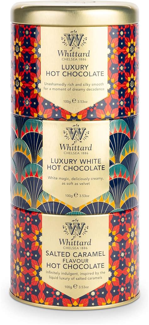 Whittard Of Chelsea Hot Chocolate Stacking Tin Gift Set For Men