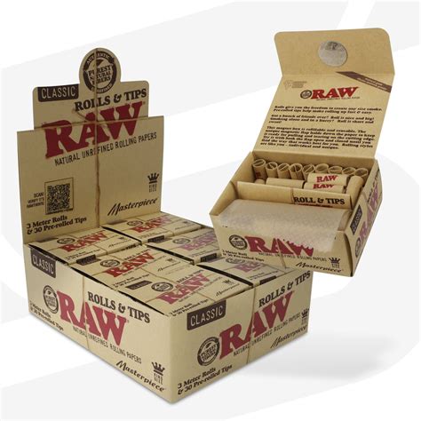 Buy Raw Rolling Papers Usa Classic Masterpiece Rolls 3 Meters Online