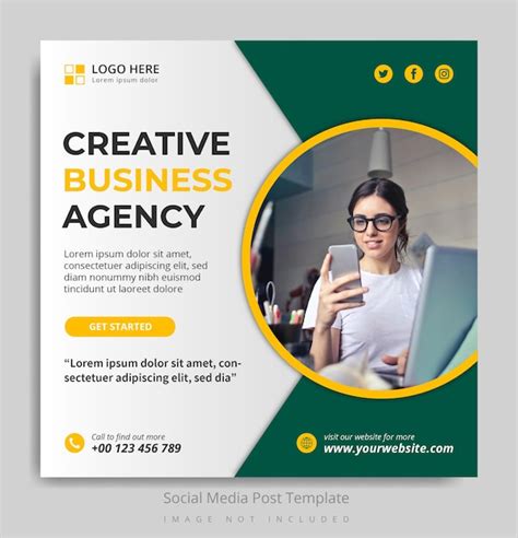 Premium Vector Creative Business Agency Social Media Post Template