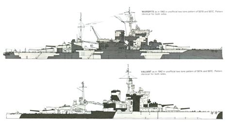 Hms Warspite And Hms Valiant Camo Circa 1941 Maritime Wwii