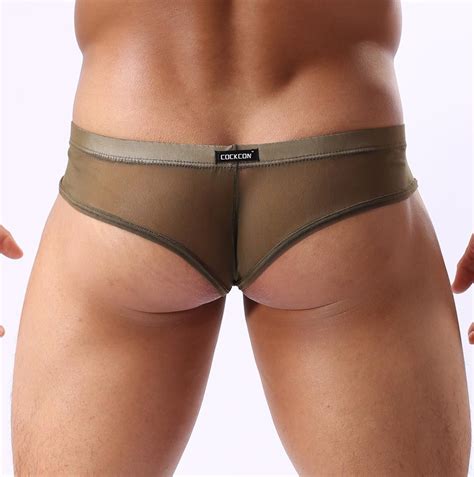 New Men S Sexy See Through Mesh Mini Boxer Briefs Underwear Bulge Bikini Boxers Colors Size