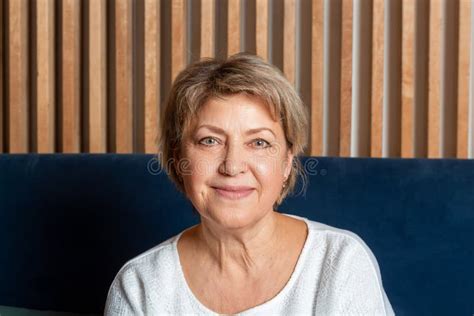 Beautiful Elderly Woman With Nude Make Up Portrait Stock Image Image Of Pensioner Camera