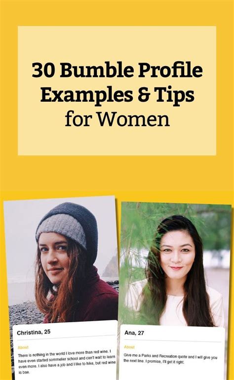 30 Bumble Profile Examples For Women To Get Your Inspired Online Dating Profile Examples