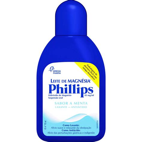 Leite de Magnésia Phillips Laxante Antiácido Leite Philips | Wells