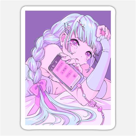 Pastel Goth Pink Aesthetic Yume Kawaii Anime Boy Sticker 40 Off