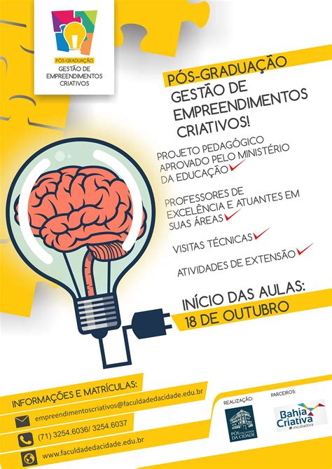 Pós Graduação Gestão de Empreendimentos Criativos | Salvador BA
