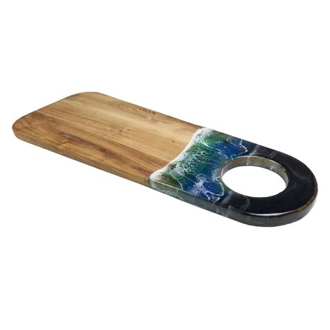 VWOOX Acacia Wood And Epoxy Resin Cutting Board Kitchen Serving Board