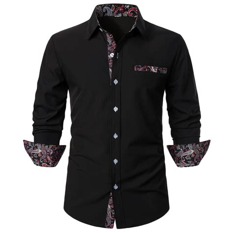 Fanxing Clearance Deals 2024 Mens Long Sleeve Dress Shirts Casual Button Down Shirt Slim Fit