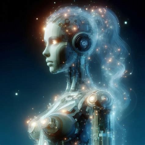Futuristic Robot With Feminine Design 12 Premium Ai Generated Image