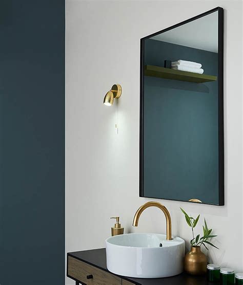 Ip44 Bathroom Wall Mounted Adjustable Spotlight Satin Brass