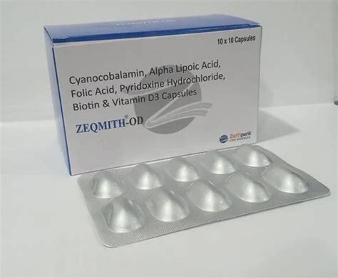 Cyanocobalamin Pyridoxine Folic Acid Biotin Vitamin D3 Capsule At Rs