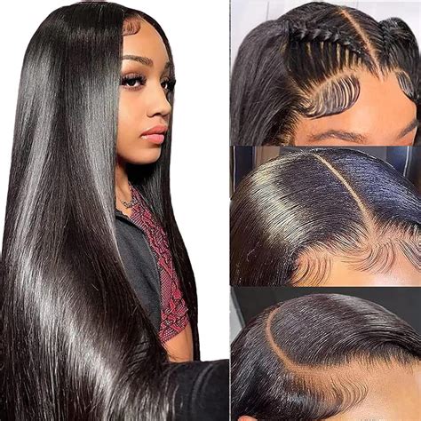 Niviorvan 13x6 Straight Lace Front Wigs Human Hair Pre