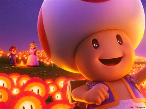 Happy Toad Super Mario Bros Movie 4k Wallpaper Download