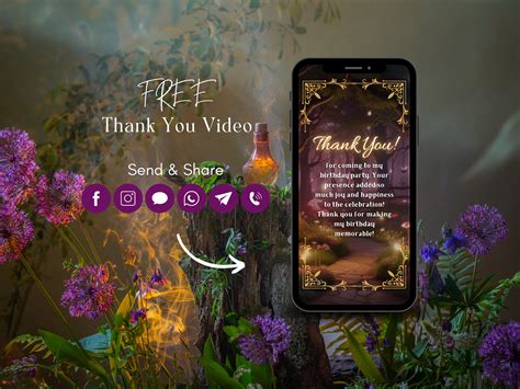 Magical Fairy Forest Garden Invitation, Magical Fairy Animated