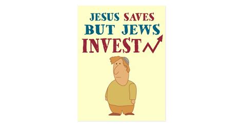 jews invest jewish finance humor postcard zazzle