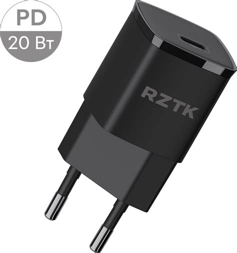 Зарядное устройство RZTK Charger PD 20W Type-C Black – фото, отзывы ...