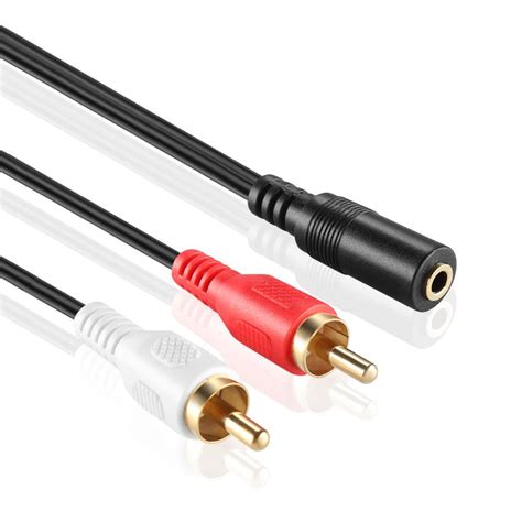 Tnp Mm To Rca Stereo Audio Cable Adapter Ft Mm Female To