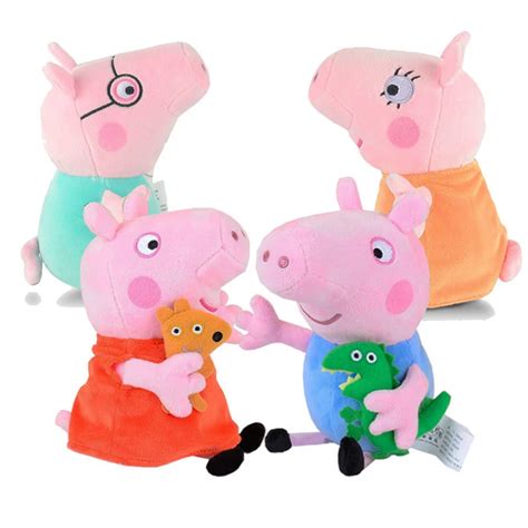 Original Peppa Pig Plush Toy 19cm/7.5'' Peppa George Pig Family Toys Animal Stuffed & Plush Doll ...