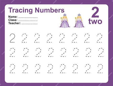 premium vector trace  write number  children exercise