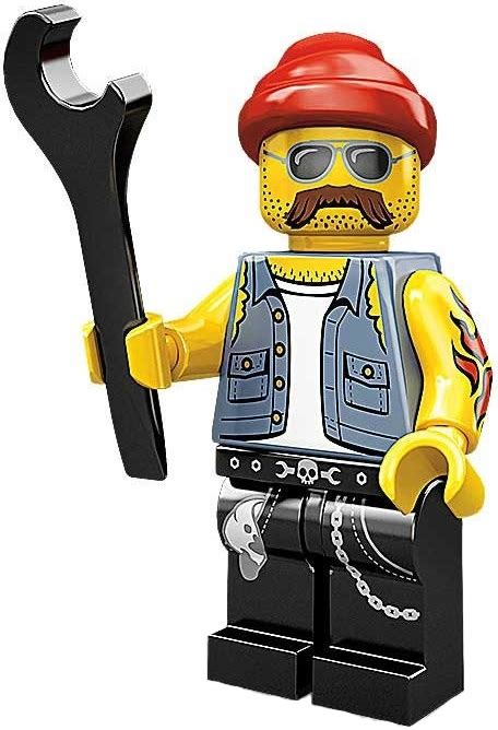 Лего 71001 - Минифигурки 10-й выпуск - Мотоциклетный механик Lego