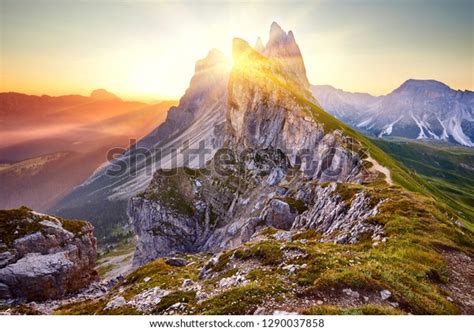 Amazing View On Seceda Peak Trentino Stock Photo 1290037858 Shutterstock